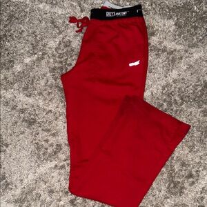 Grey's Anatomy Red Scrub Pants
